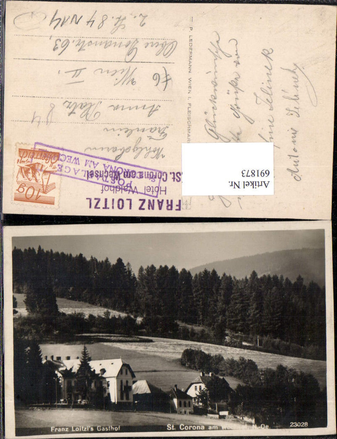 691873 St. Corona bei Kirchberg am Wechsel Franz Loitzl`s Gasthof