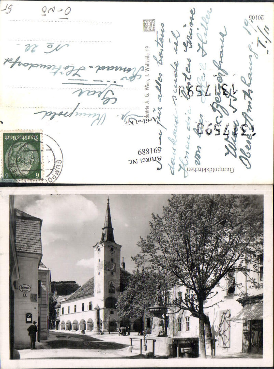 691889 Gumpoldskirchen Brunnen Hauptplatz
