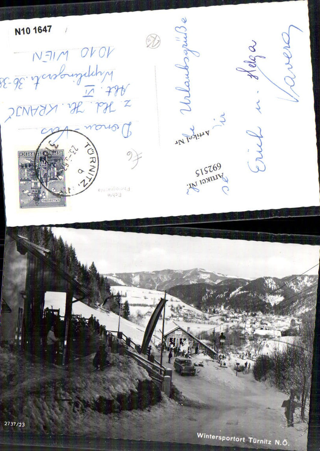 692515 Türnitz Skilift Lift Eiblift Gasthaus Albinger