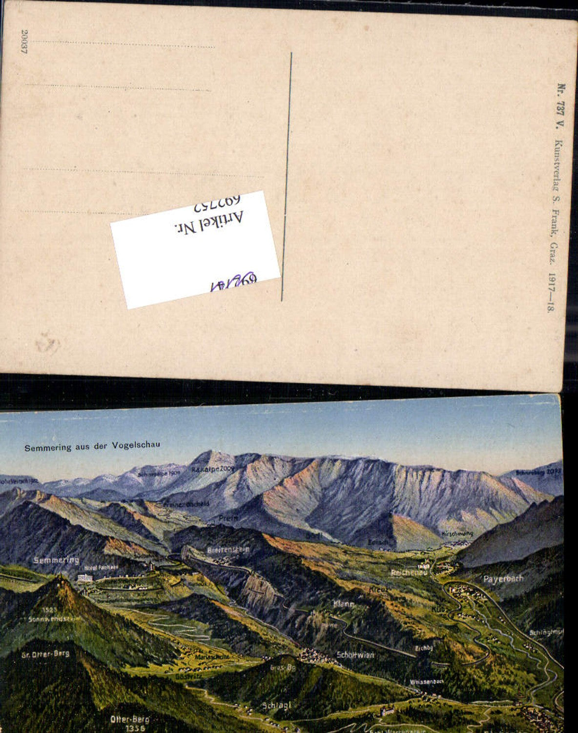 692752 Vogelschau Raach Gloggnitz Payerbach Reichenau Semmering Breitenstein Wartenstein