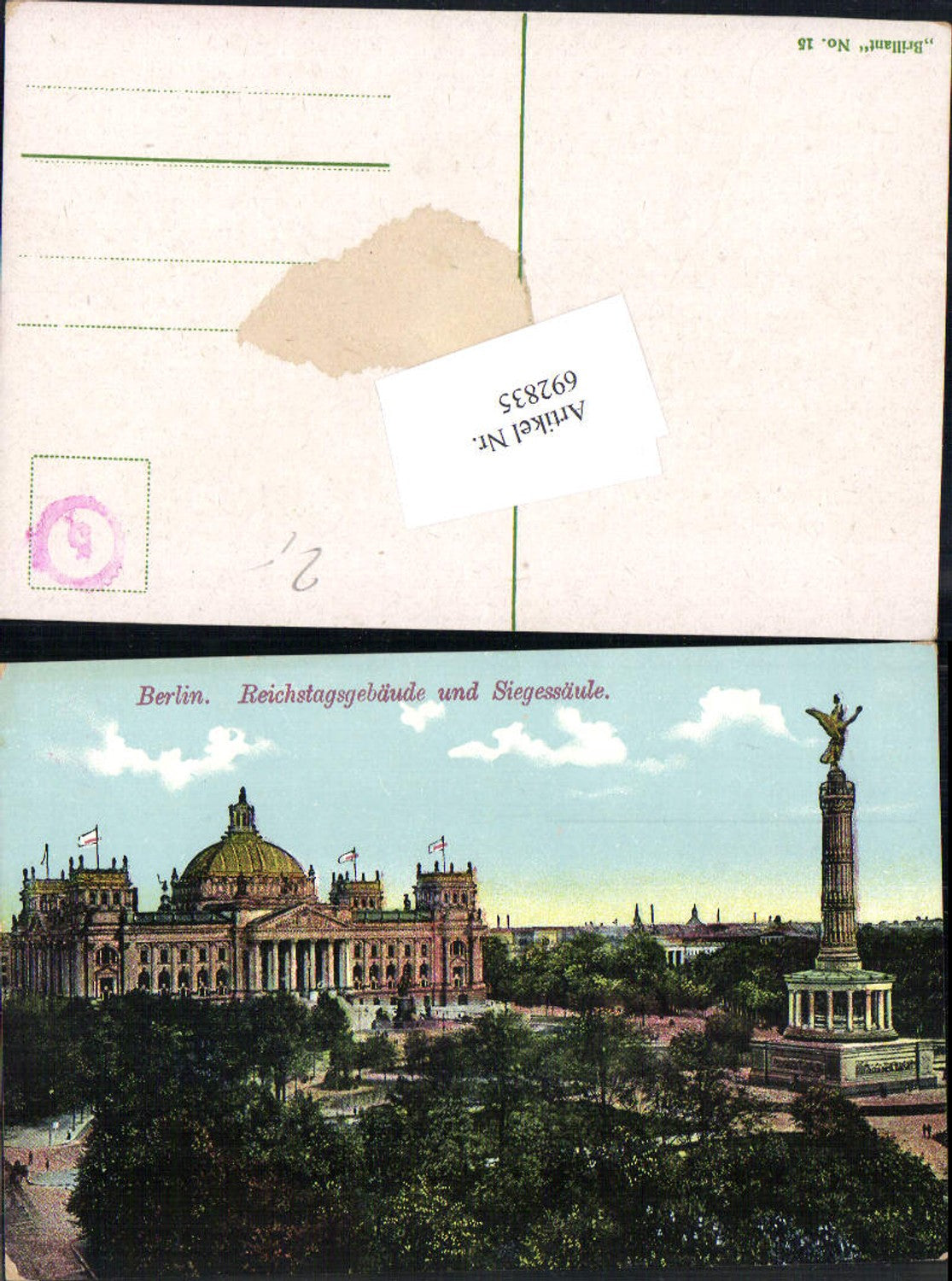 692835 Berlin Siegessäule Reichstag
