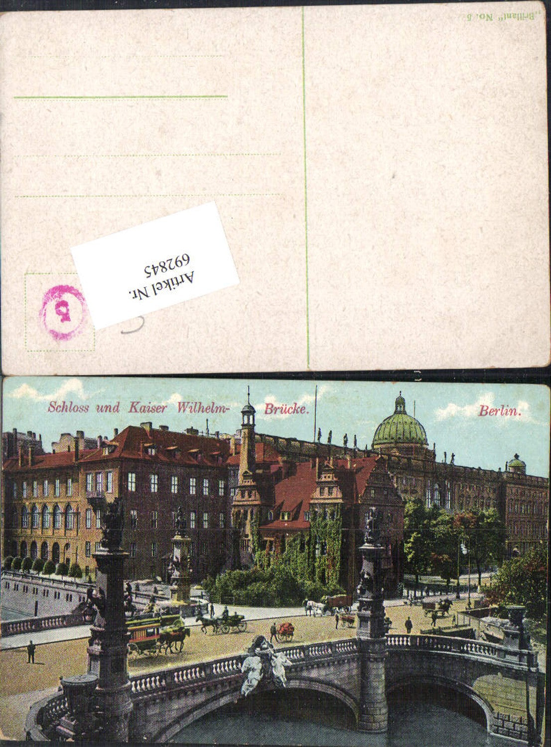 692845 Berlin Kaiser Wilhelm Brücke Schloss Kutsche