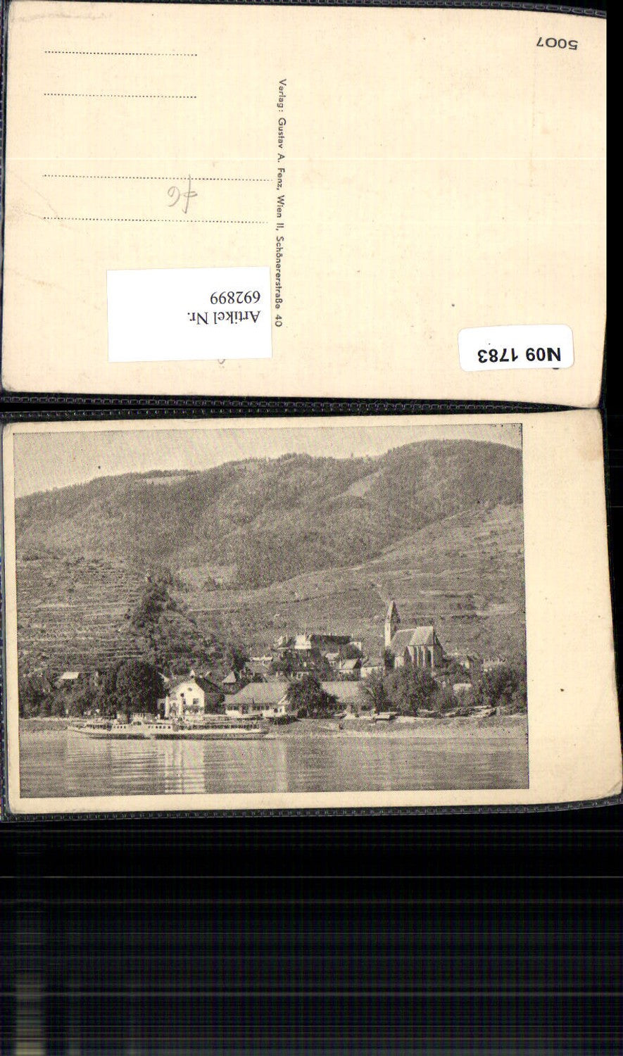 692899 Künstler AK Spitz an der Donau Wachau