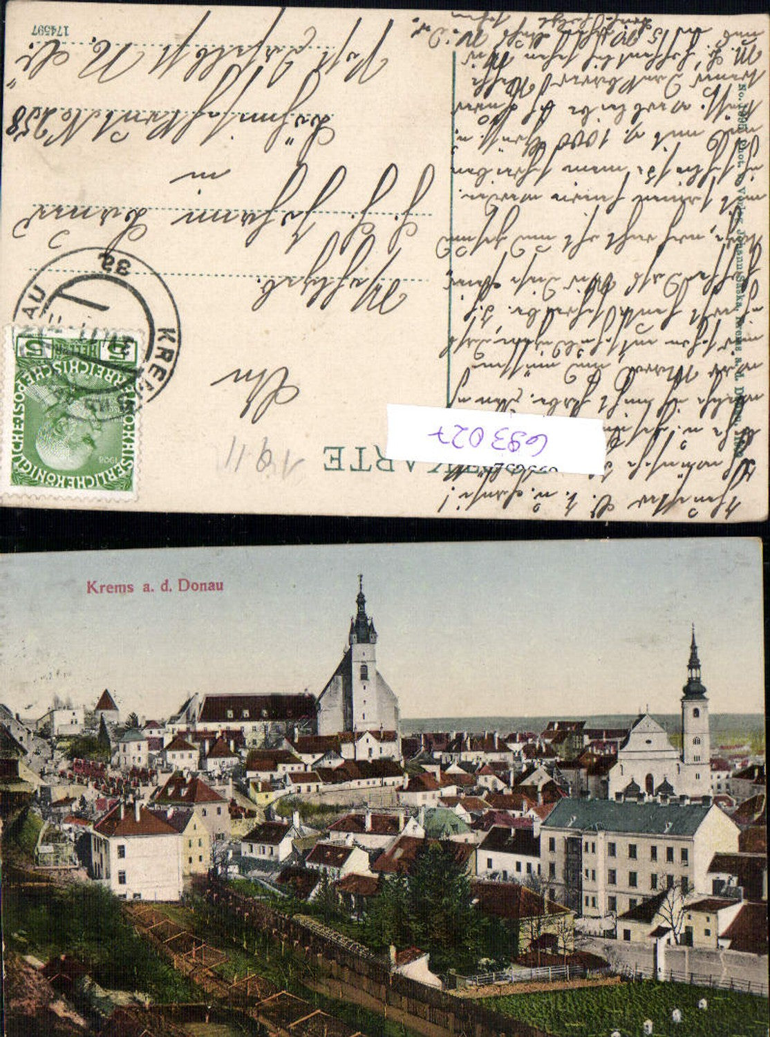 693027 tolle AK Krems an der Donau gel. Großkrut Böhmischkrut