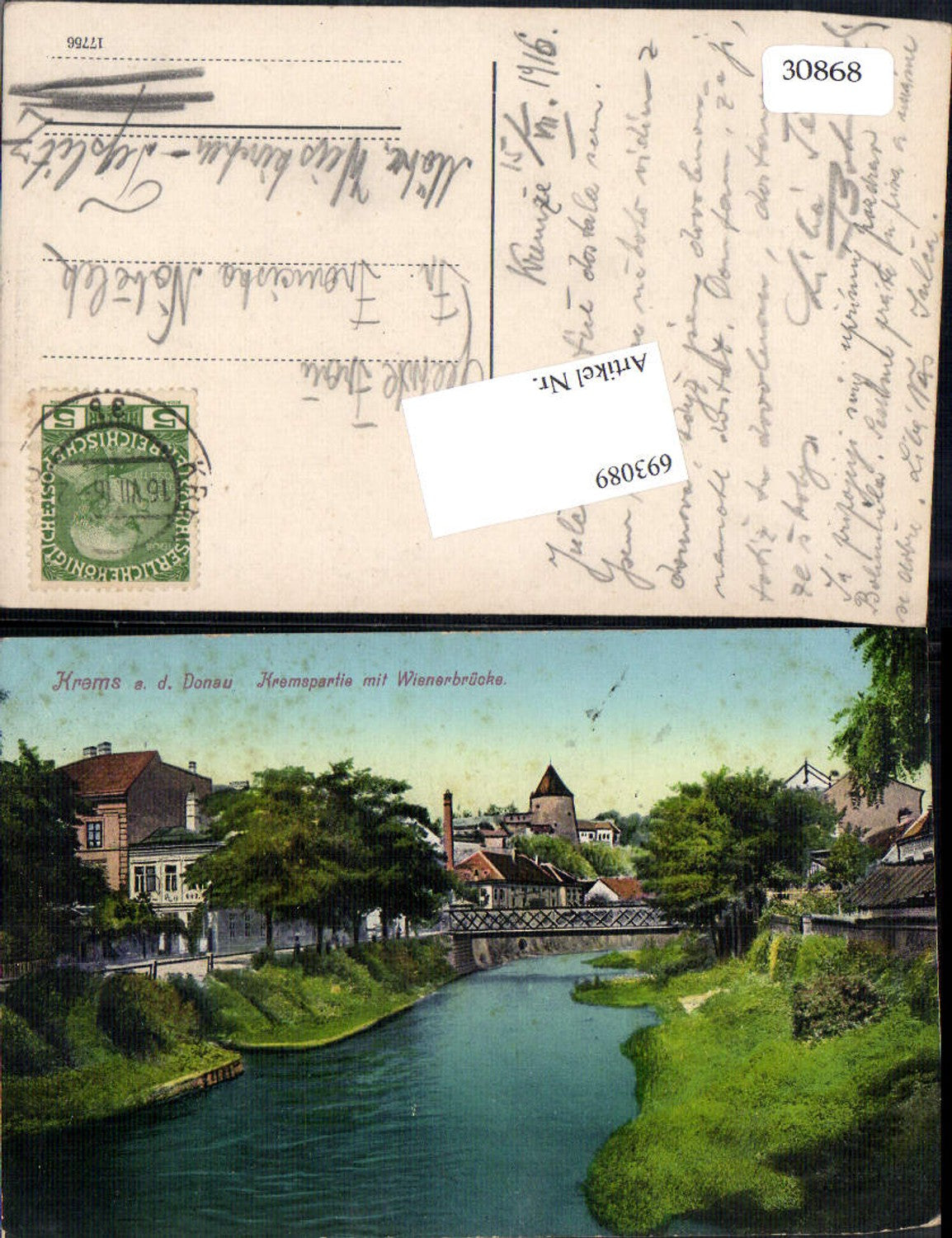 693089 Krems an der Donau Kremspartie gel Mährisch Weisskirchen