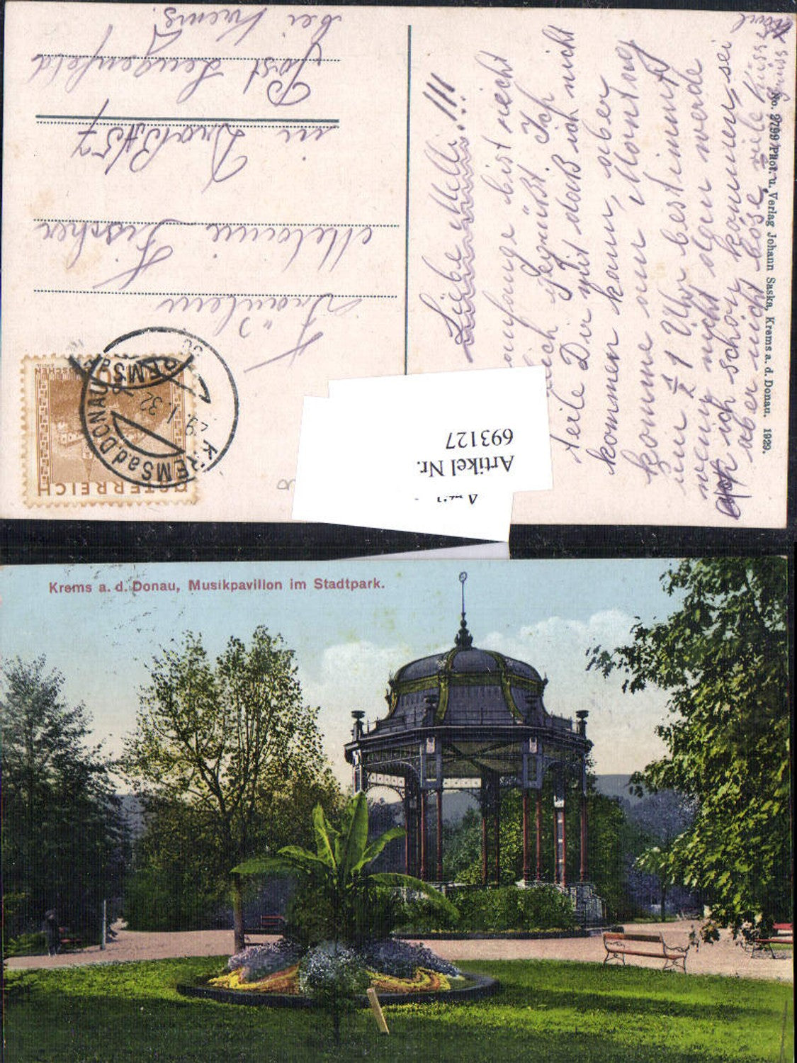 693127 Krems an der Donau Musikpavillon Stadtpark gel Dross Lengenfeld