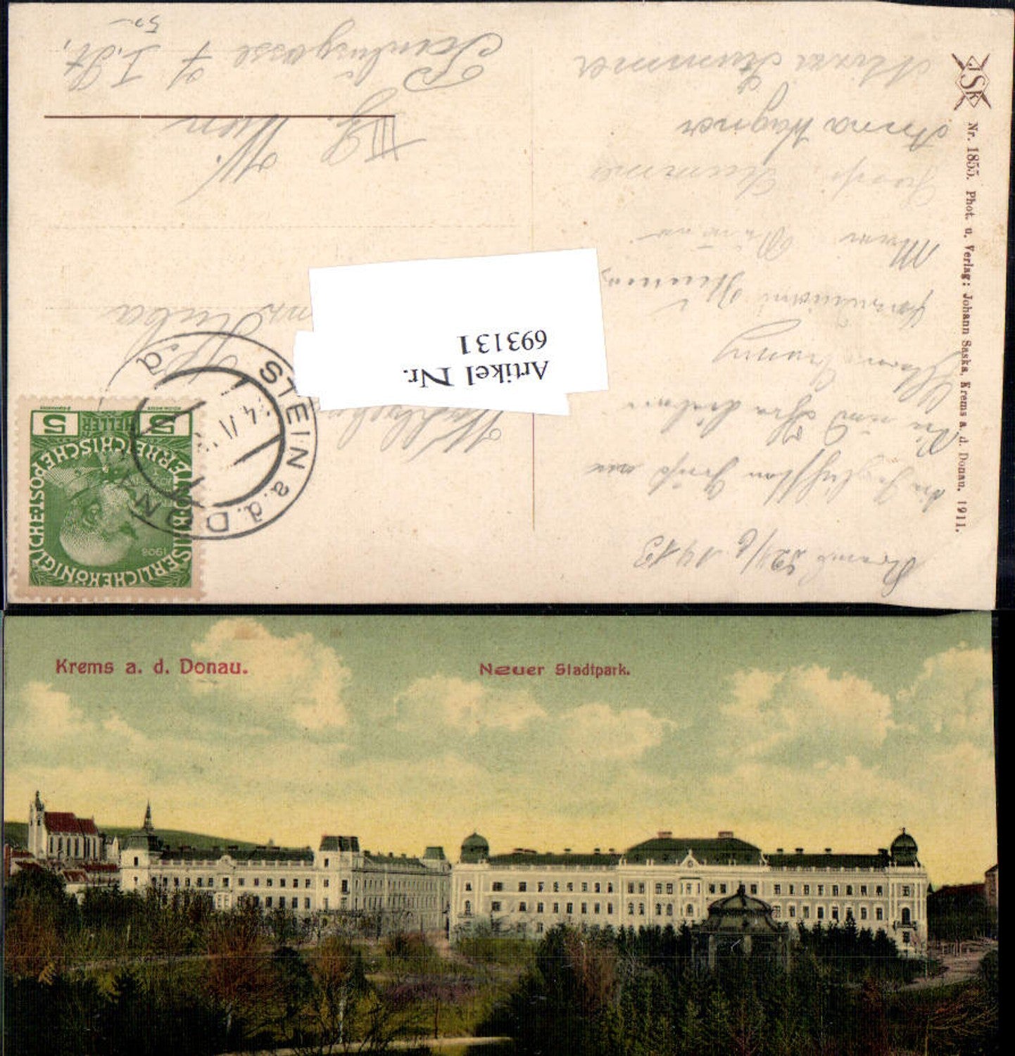 693131 Krems an der Donau Musikpavillon Stadtpark pub Johan Saska 1855