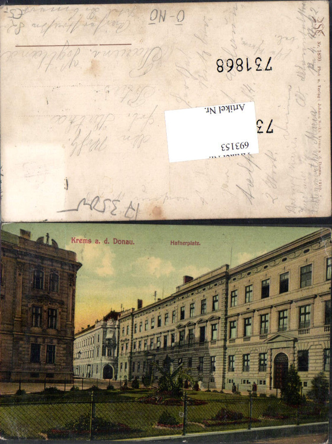 693153 Krems an der Donau Hafnerplatz pub Johann Saska 1830
