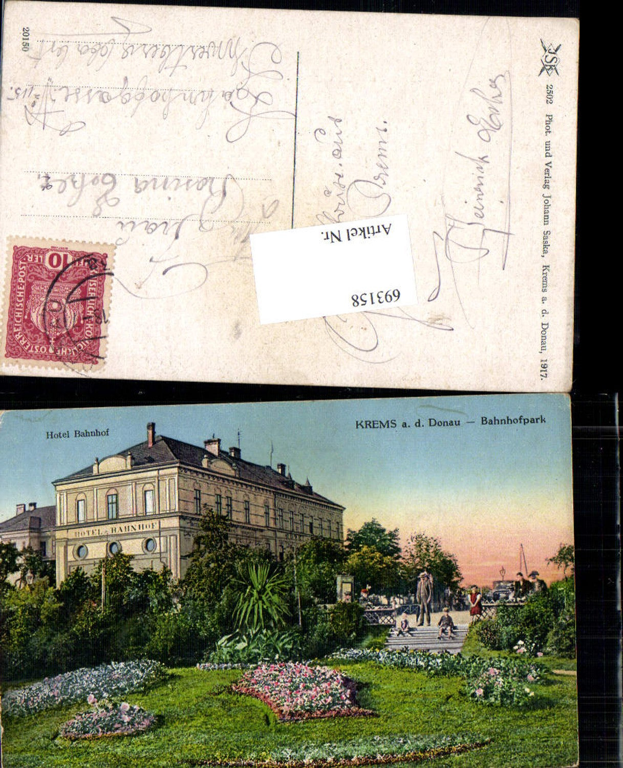 693158 Krems an der Donau Bahnhofpark Bahnhof Hotel gel Schwertberg