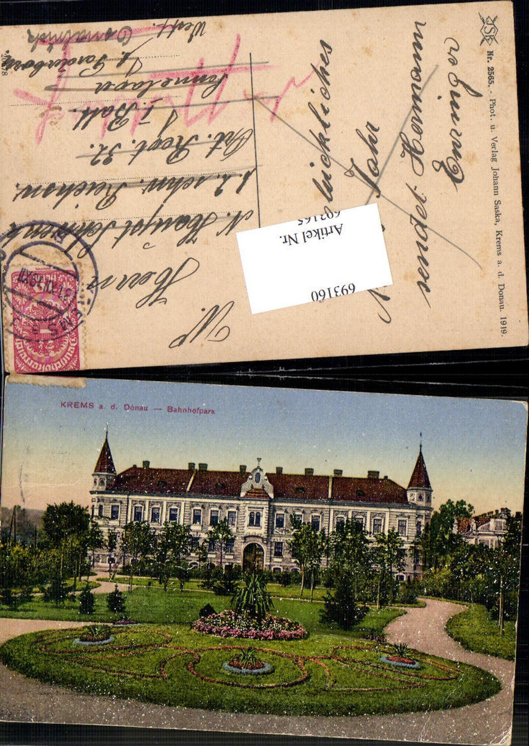 693160 Krems an der Donau Bahnhofpark Bahnhof Hotel Irrläufer Paderborn pub Johann Saska 2565