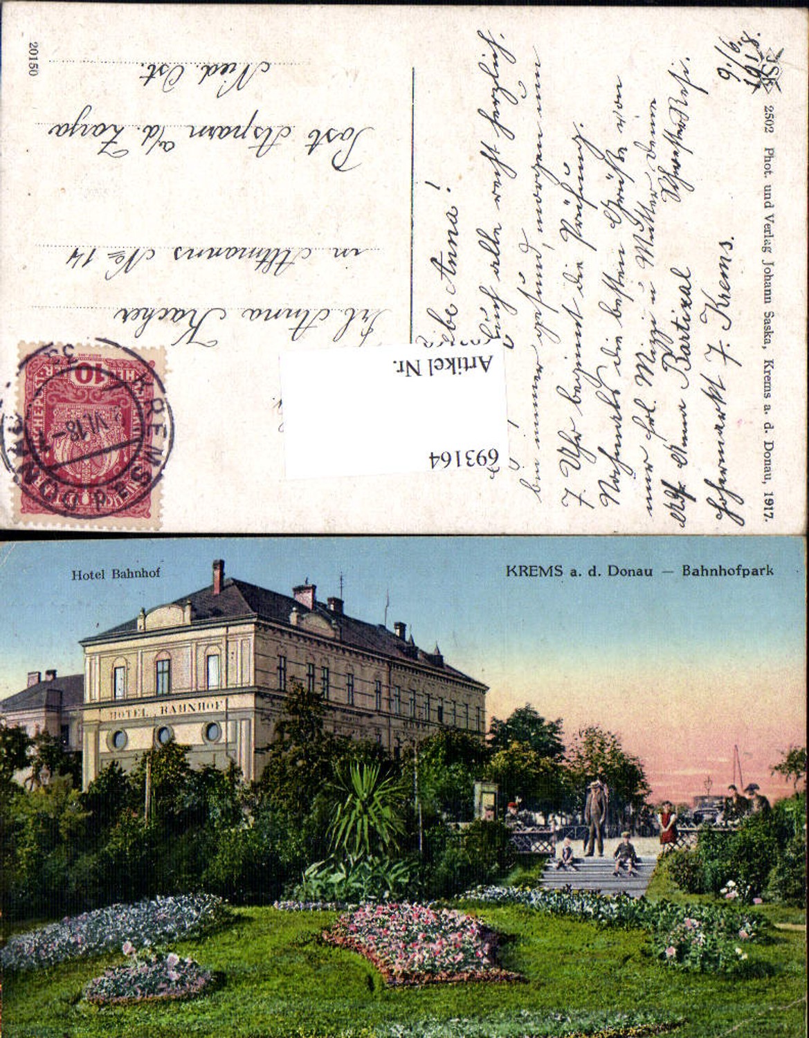 693164 Krems an der Donau Bahnhofpark Bahnhof Hotel gel Altmanns Asparn a. d. Zaya