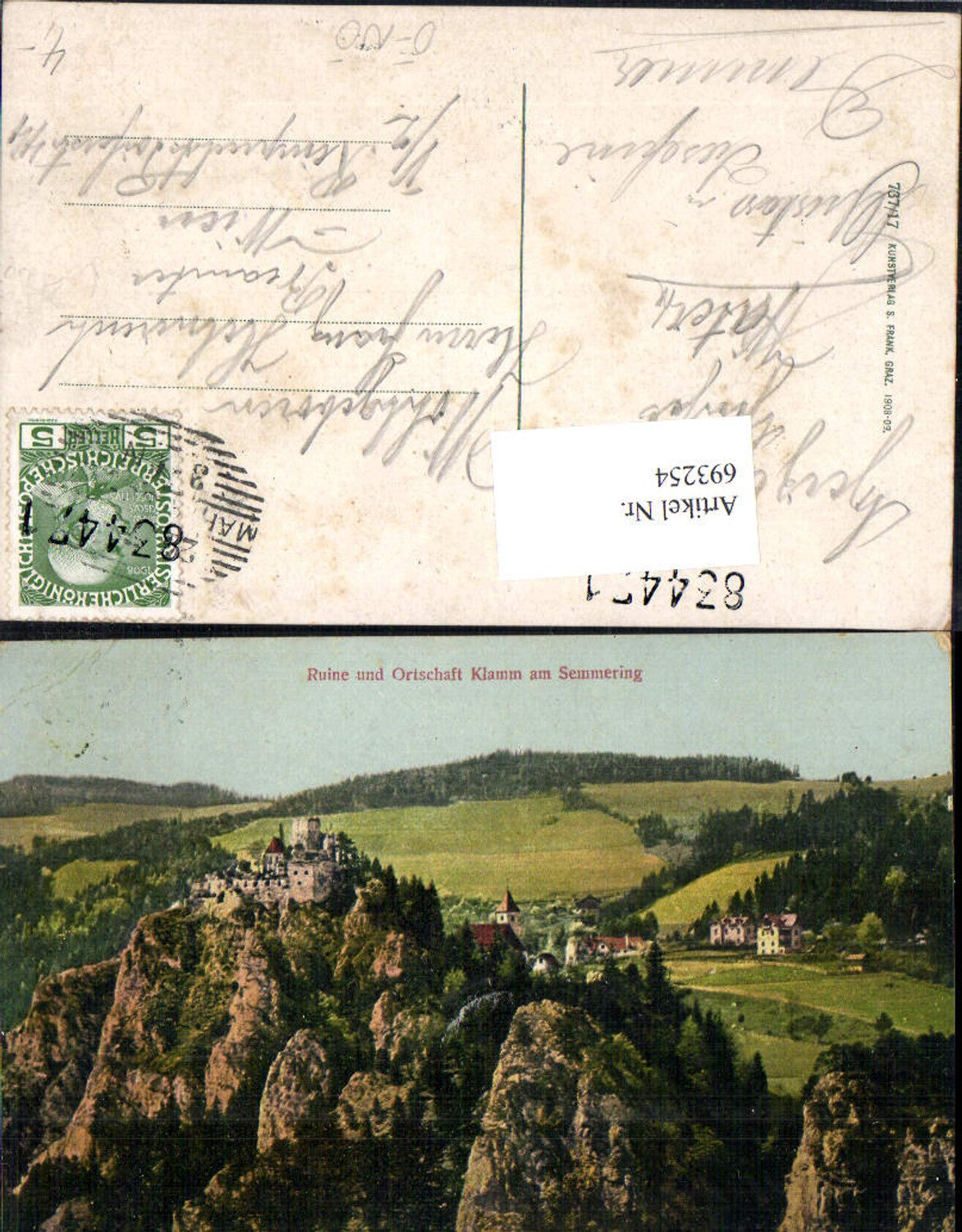 693254 Semmering Ruine Klamm Burg