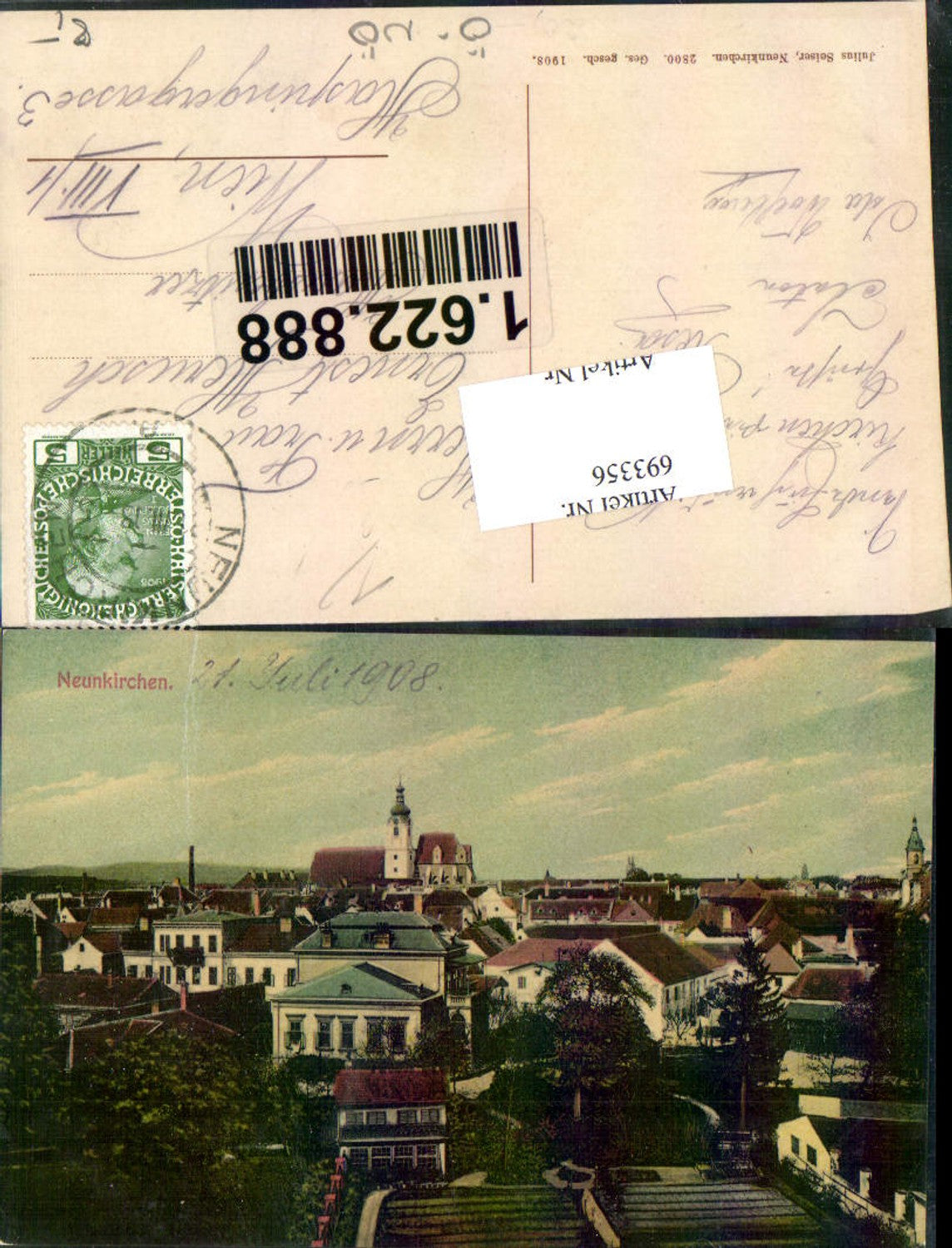 693356 Neunkirchen 1908 pub Julius Seiser 2800