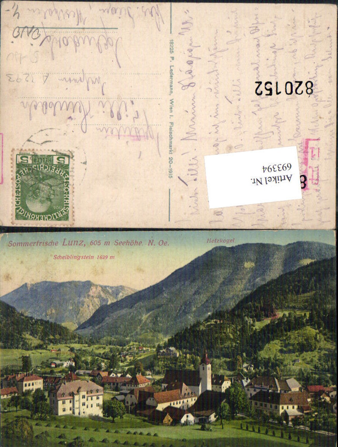 693394 Lunz am Lunzersee See gel. Ferndorf Kreuztal Kr. Siegen pub Ledermann 18225