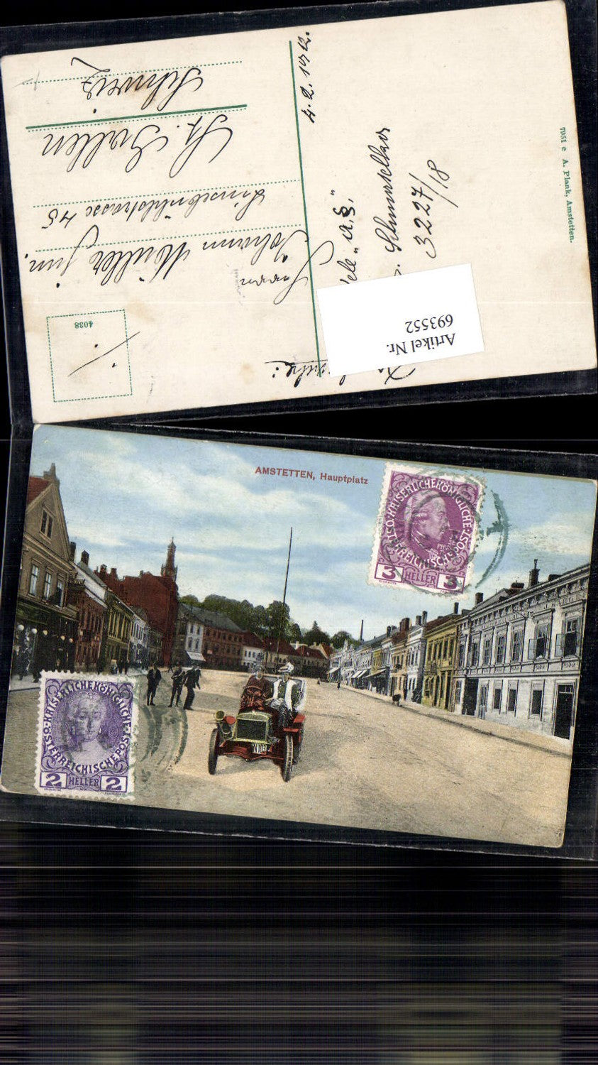 693552 Amstetten Hauptplatz Auto Oldtimer pub A. Plank