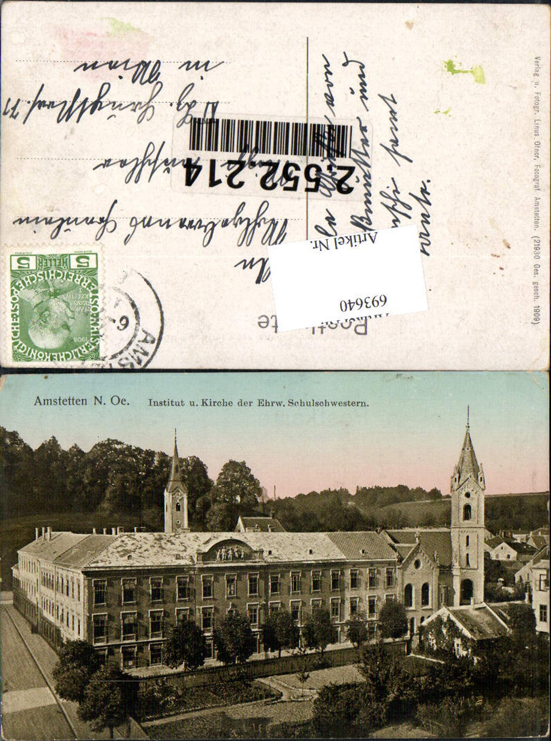 693640 Amstetten Institut u. Kirche Ehrw. Schulschwestern Kirche pub Linus Ofner