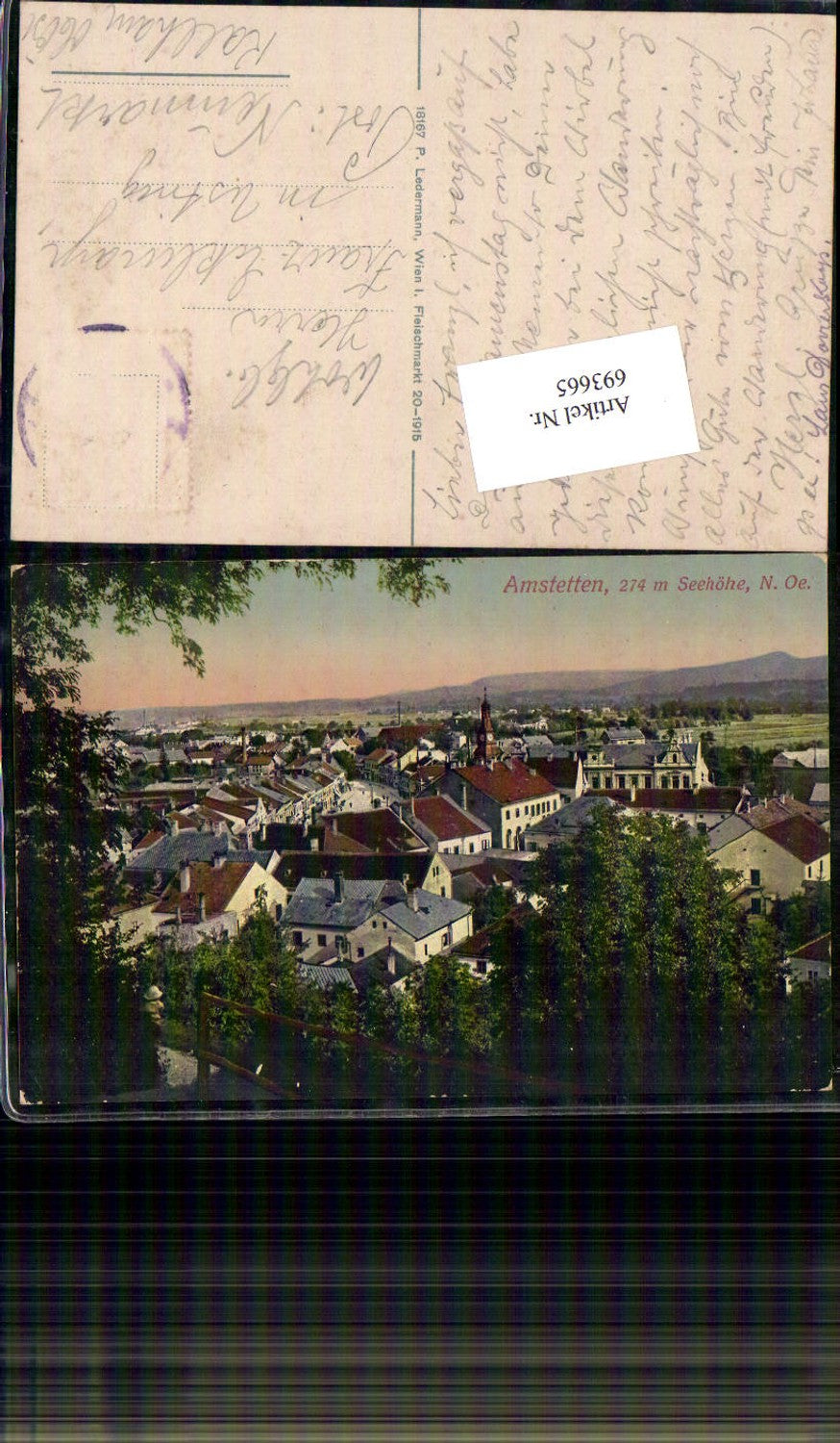 693665 Amstetten 1915 pub Ledermann 18167 gel Kallham Neumarkt