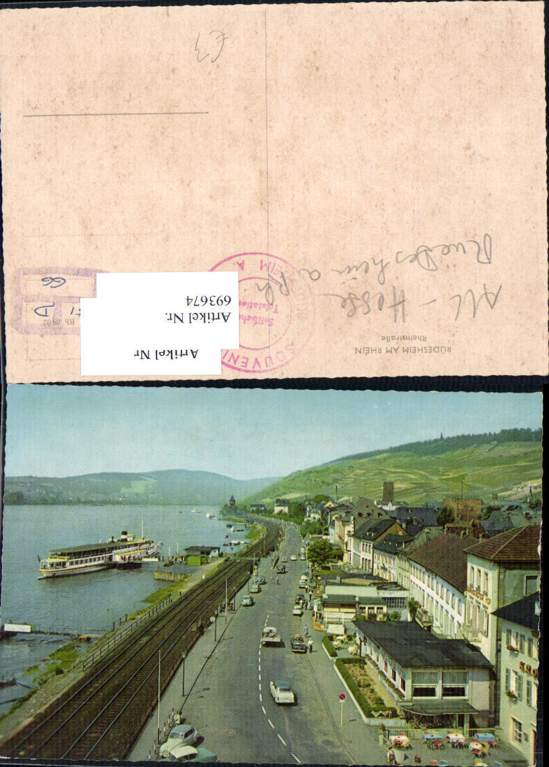 693674 Rüdesheim am Rhein Rheinstraße Dampfer