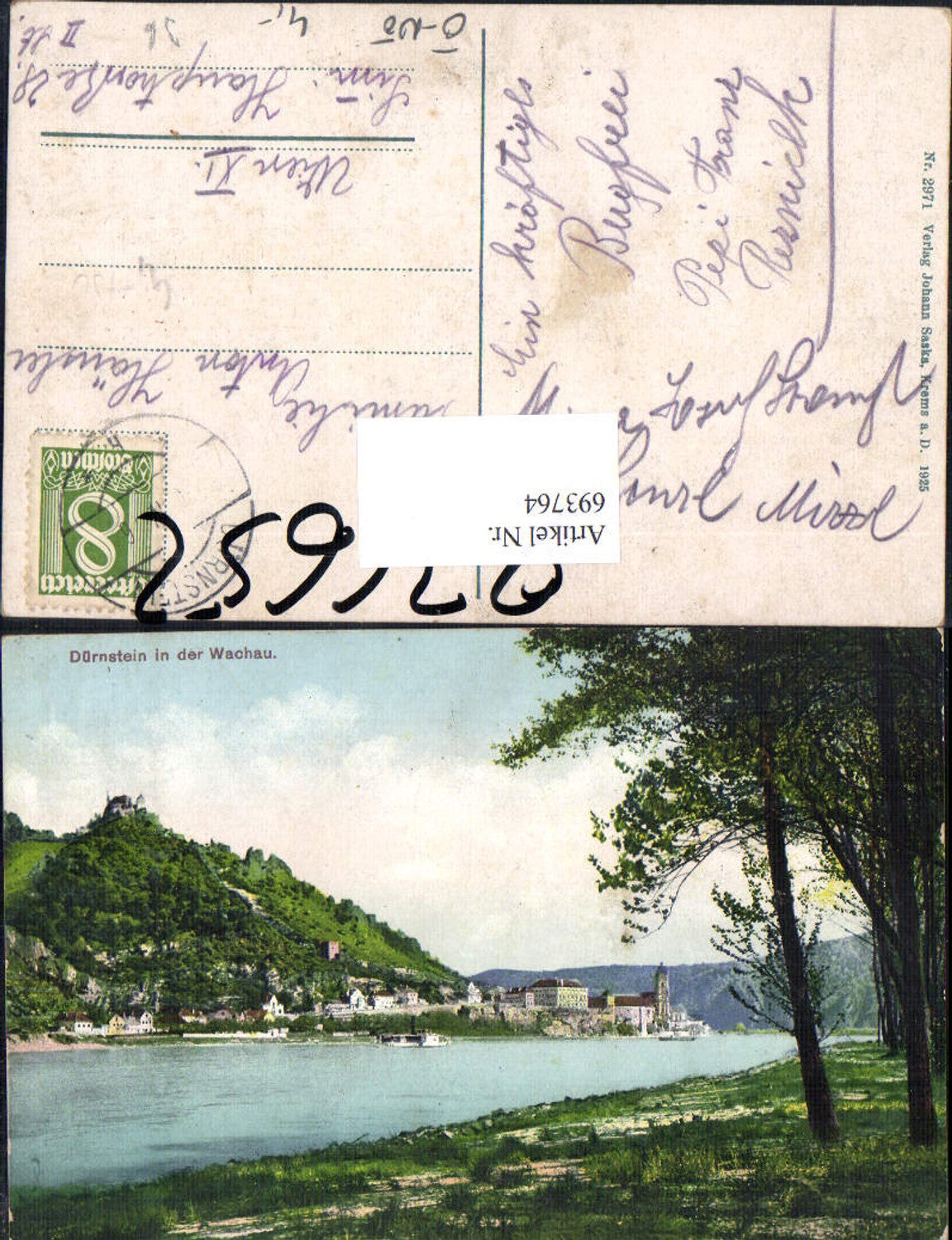 693764 Dürnstein in der Wachau Donau pub Johann Saska 2971