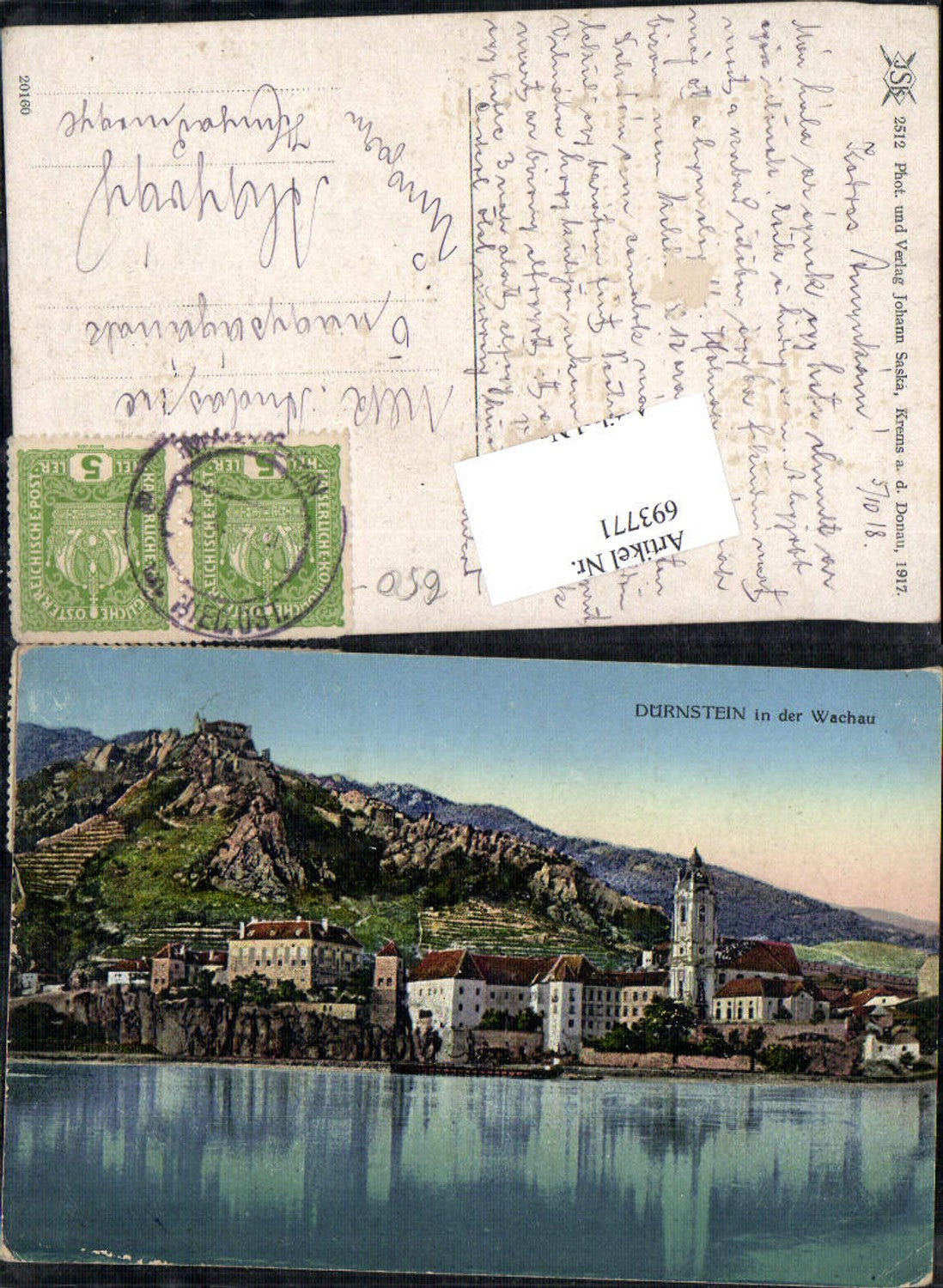 693771 Dürnstein in der Wachau Donau pub Johann Saska 2512