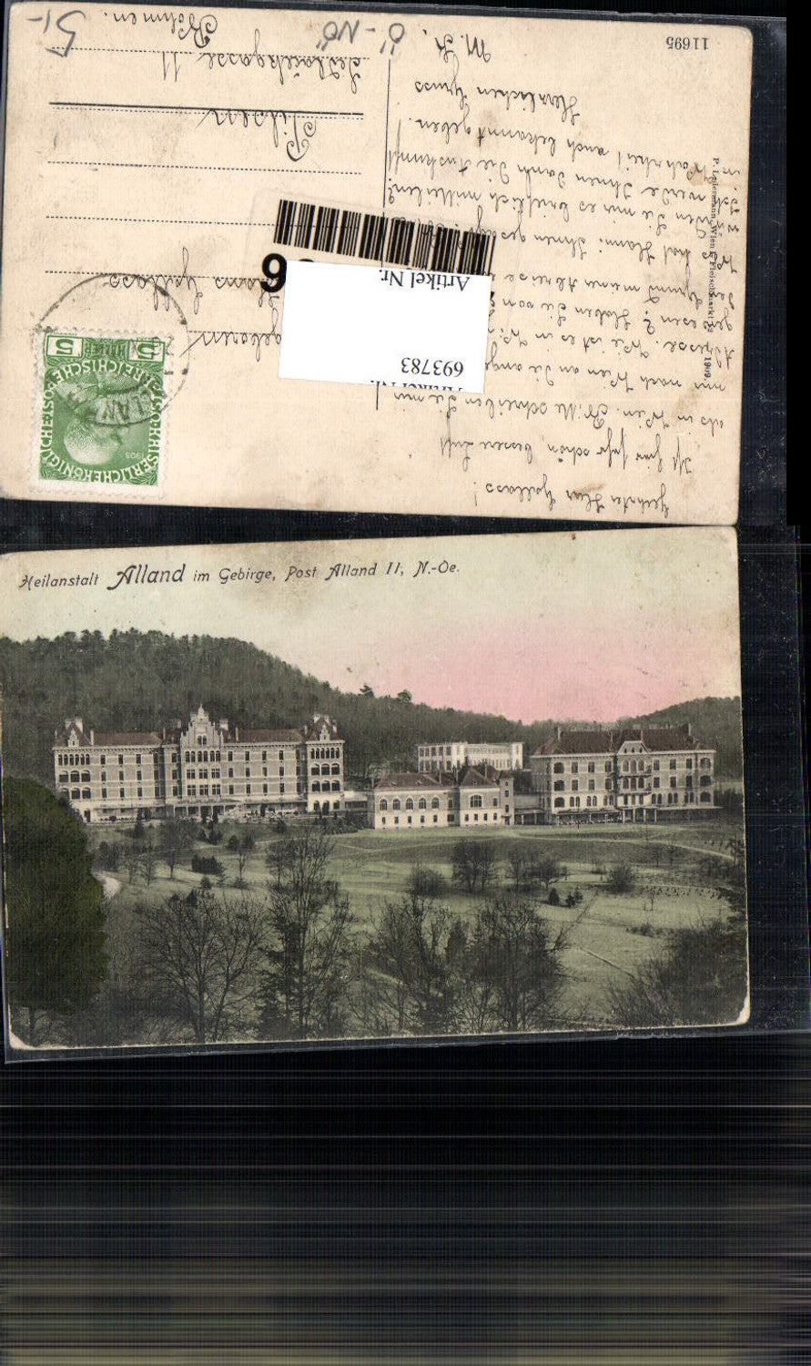 693783 Alland im Gebirge Pavillon gel Pilsen Plzen pub Ledermann 11695