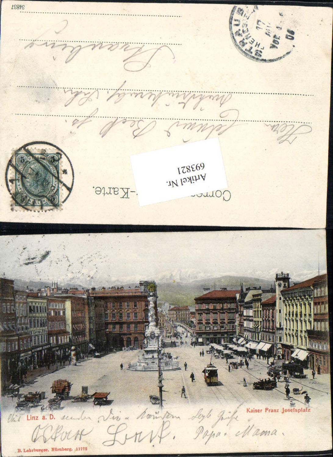 693821 Linz an der Donau Franz Josefsplatz pub Lehrburger 11772