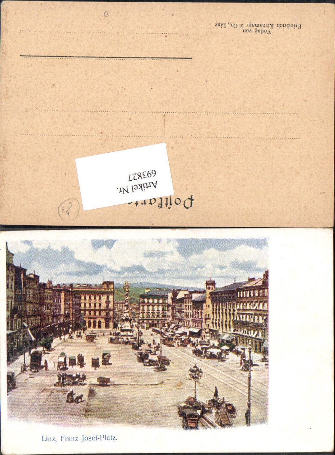 693827 Linz an der Donau Franz Josefsplatz Lithographie