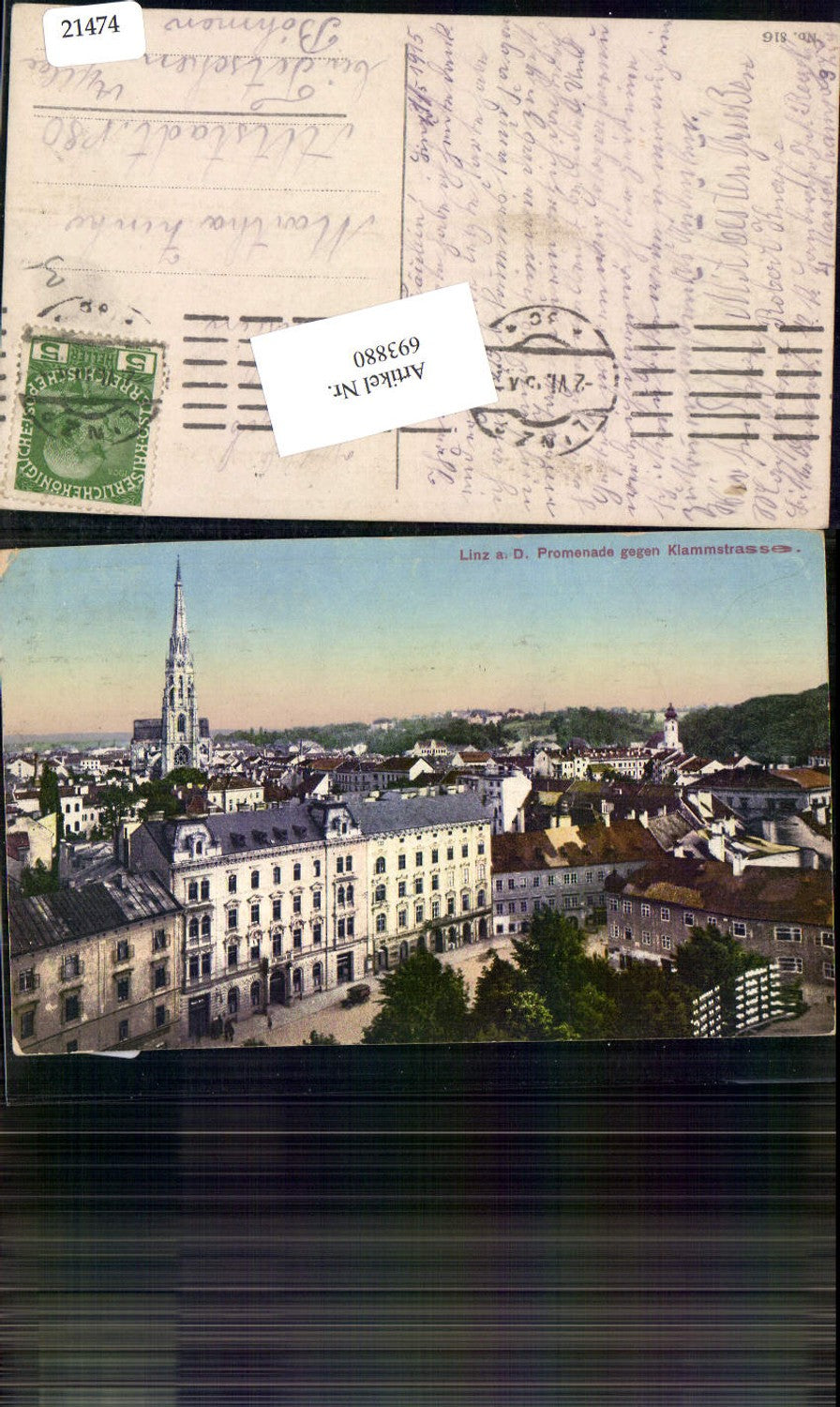693880 Linz an der Donau Promenade Klammstrasse gel Tetschen