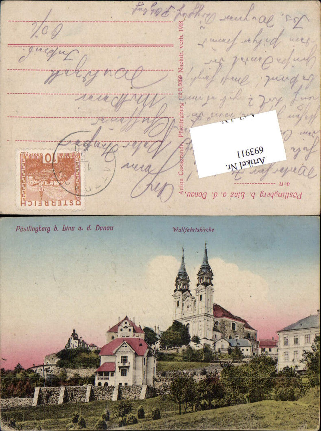 693911 Linz an der Donau Pöstlingberg gel Waldzell