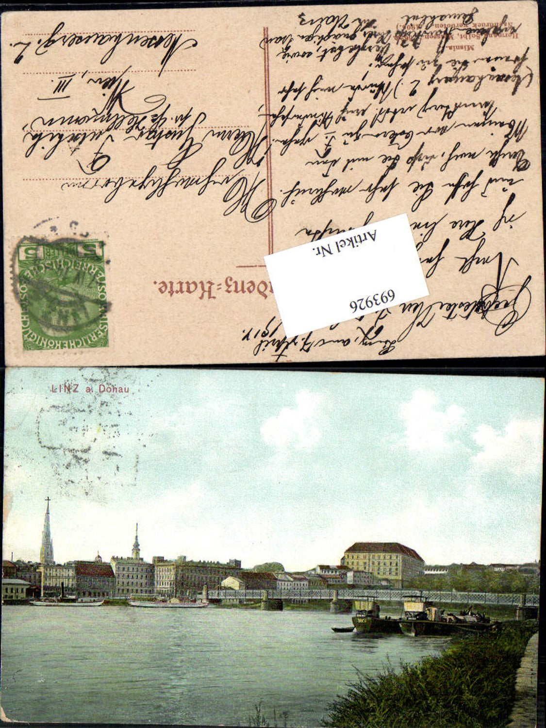 693926 Linz an der Donau Urfahr Brücke Donaulände pub Hermann Seibt