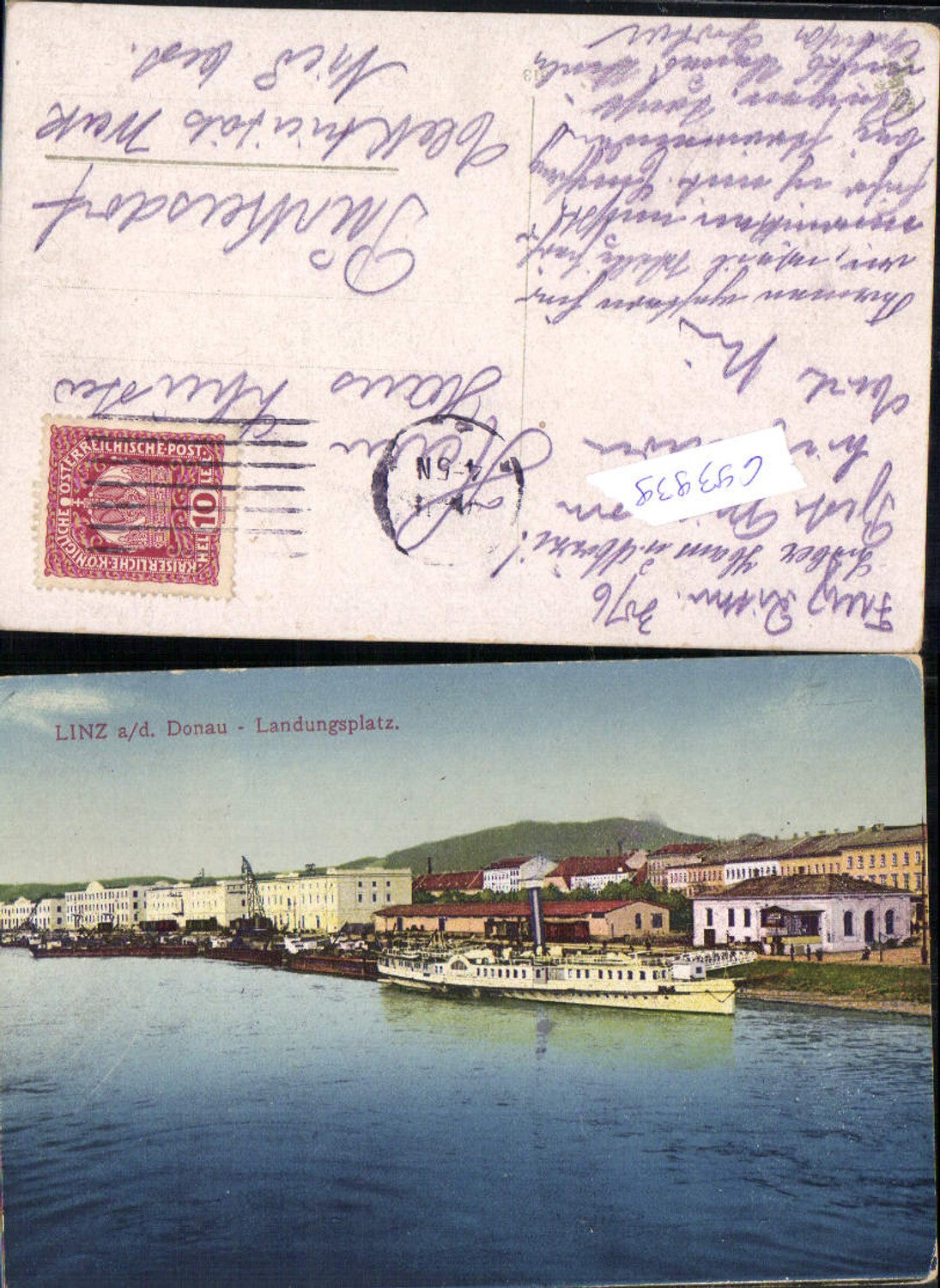 693939 Linz an der Donau Dampfer Landungsplatz