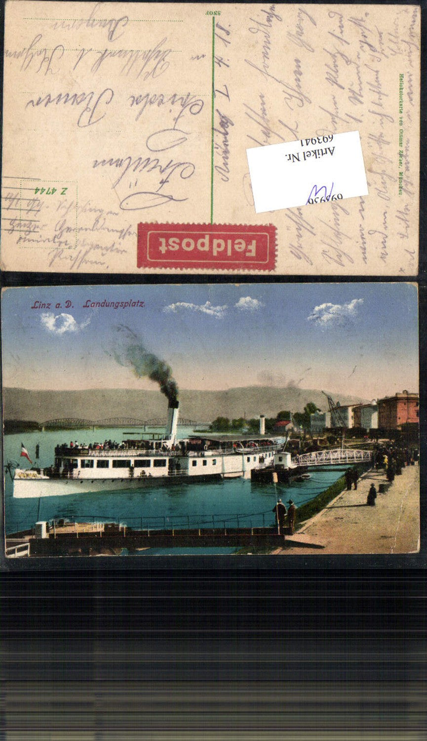693941 Linz an der Donau Dampfer Landungsplatz