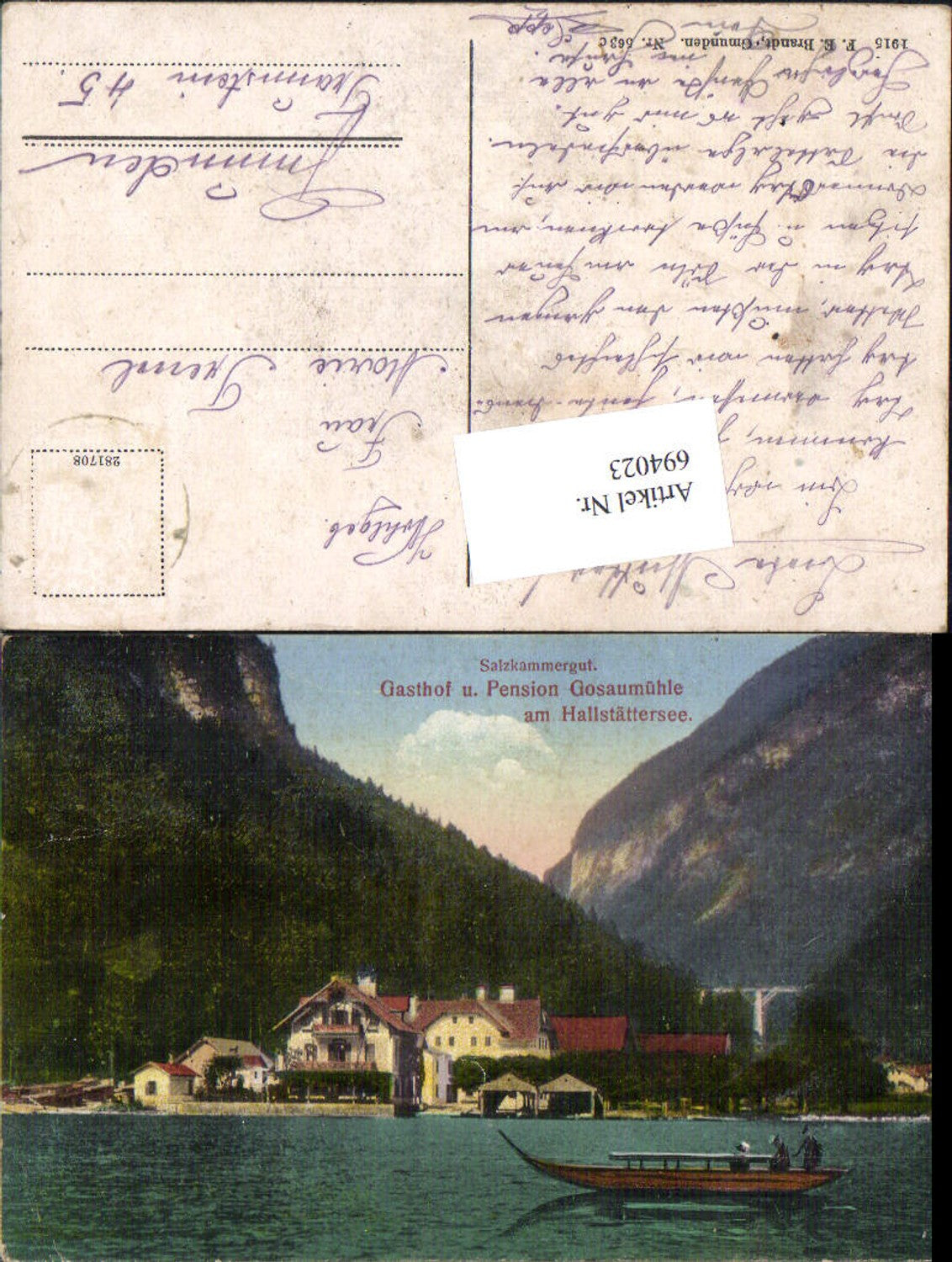 694023 Gosau Gosaumühle am Hallstättersee Gasthaus pub Brandt 563