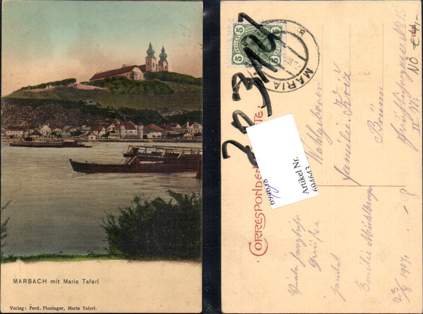 694643 Maria Taferl m. Marbach an der Donau Dampfer