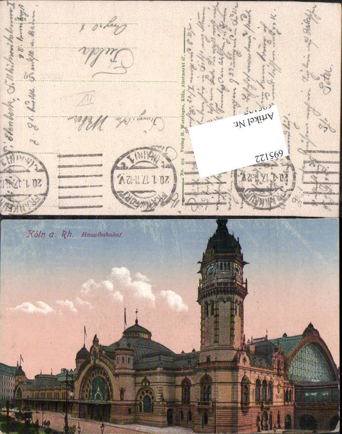 695122 Köln am Rhein Bahnhof Hauptbahnhof gel Fulda