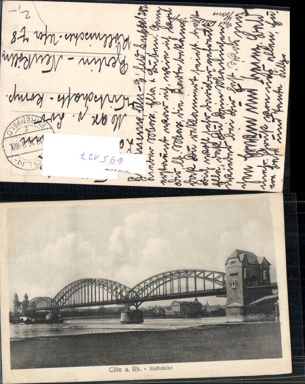 695127 Köln am Rhein Südbrücke Brücke gel Neukölln Berlin Feldpost Ehrenfeld