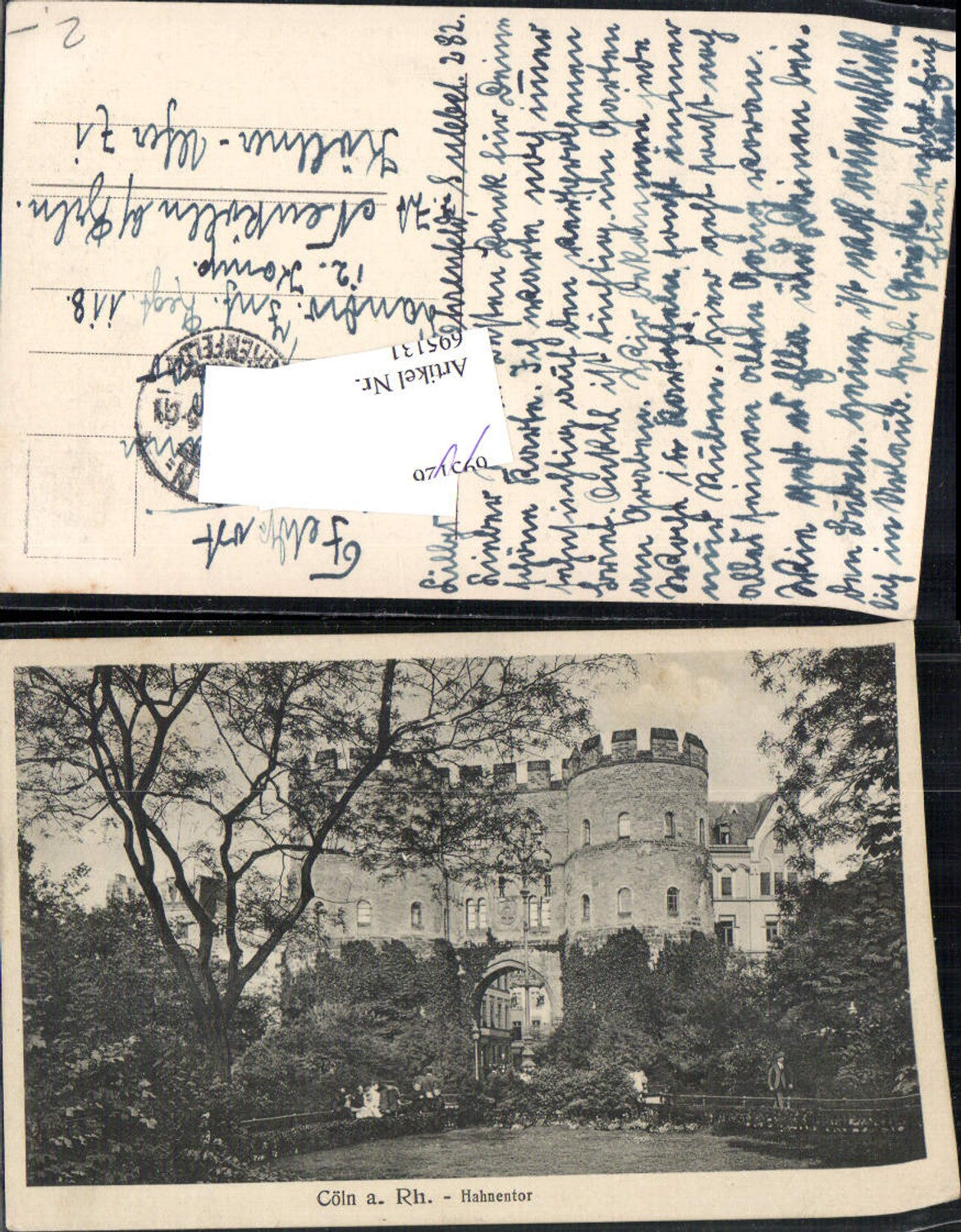 695131 Köln am Rhein Hahnentor Feldpost Neukölln Berlin