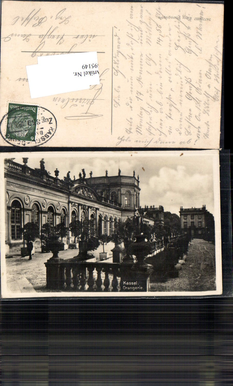 695149 Cassel Kassel Bahnpost Zug 330 gel Magdeburg