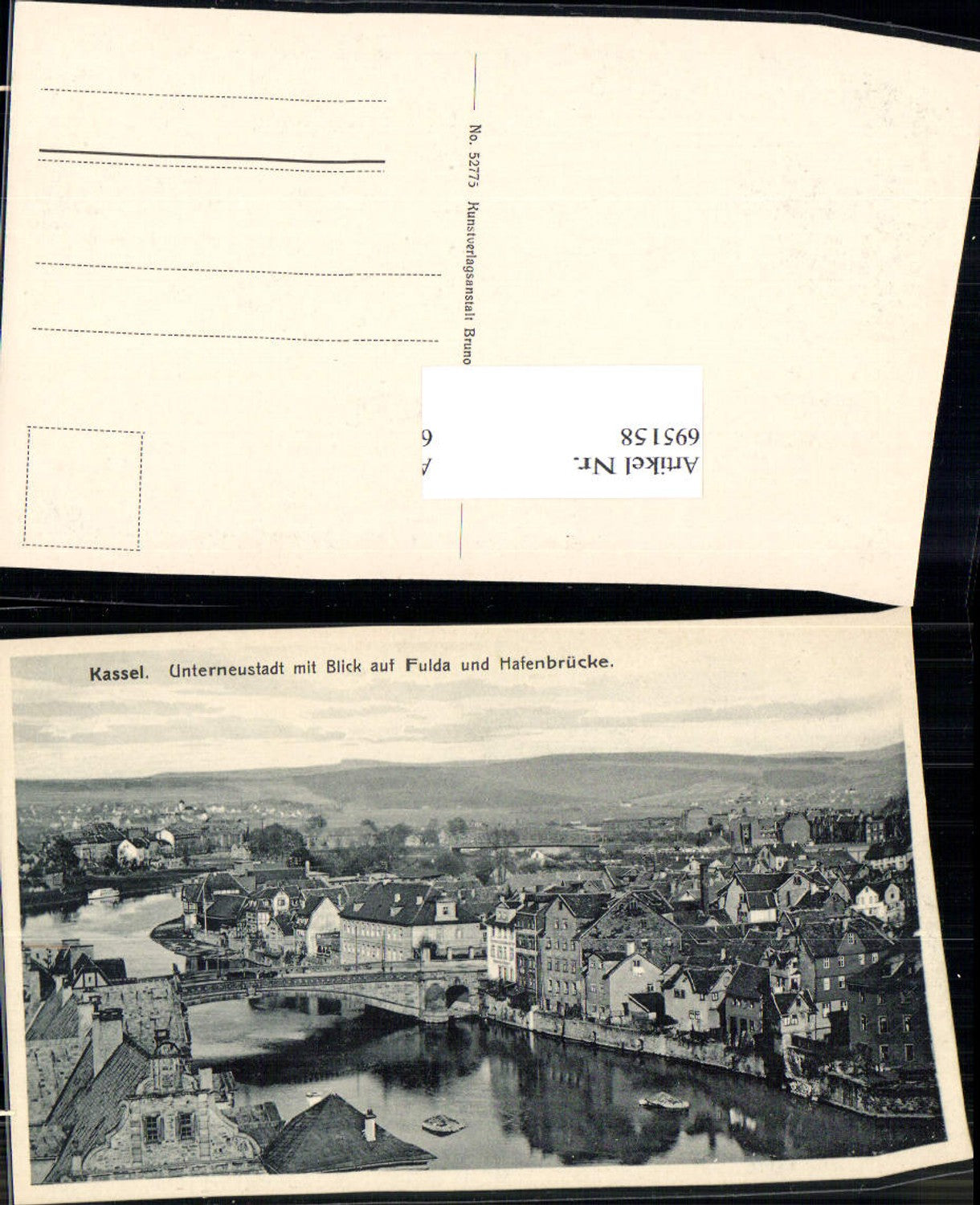 695158 Cassel Kassel Unterneustadt Fulda Hafenbrücke Neustadt