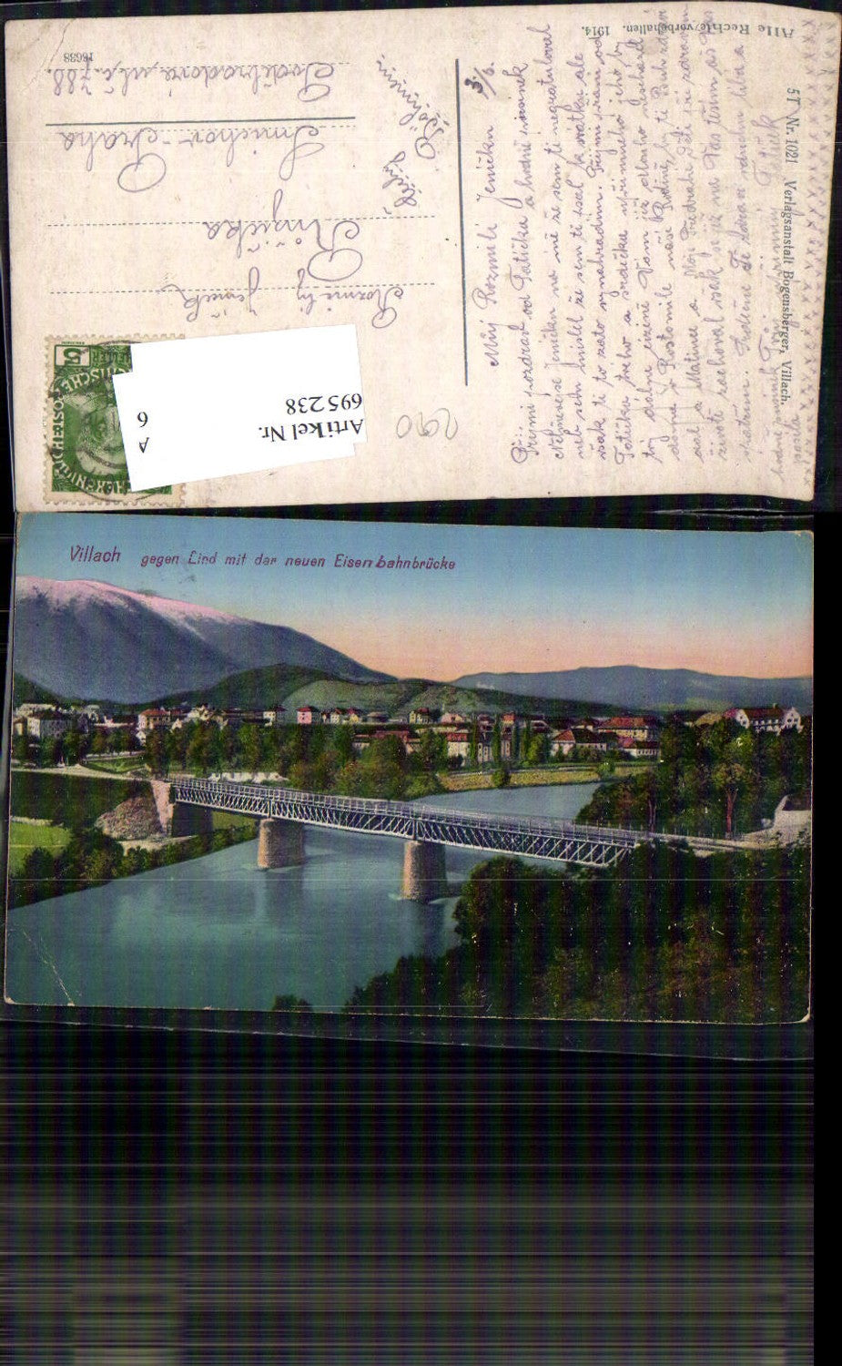 695238 Villach Lind Eisenbahnbrücke Brücke
