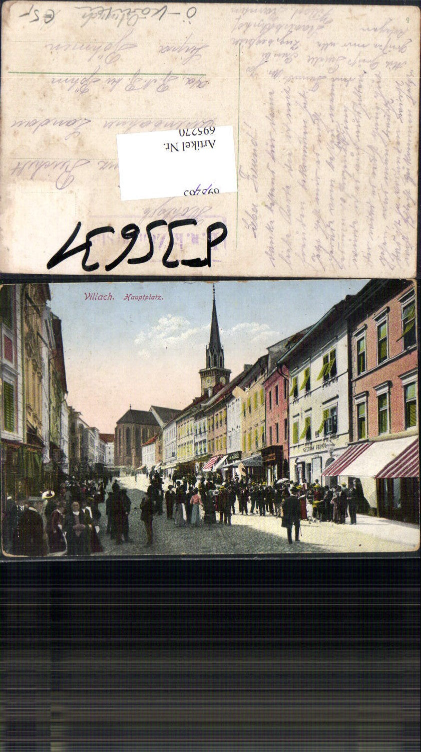 695270 Villach Hauptplatz gel Leipa Böhmen Eisenbahn