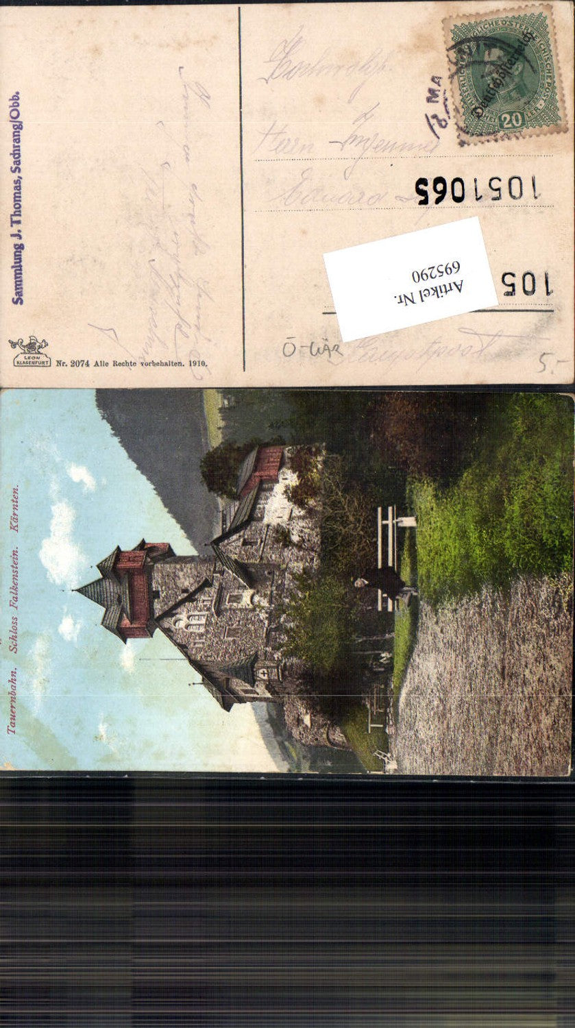 695290 Tauern Railway Falkenstein Castle Obervellach Pfaffenberg Station J. Thomas Sachrang