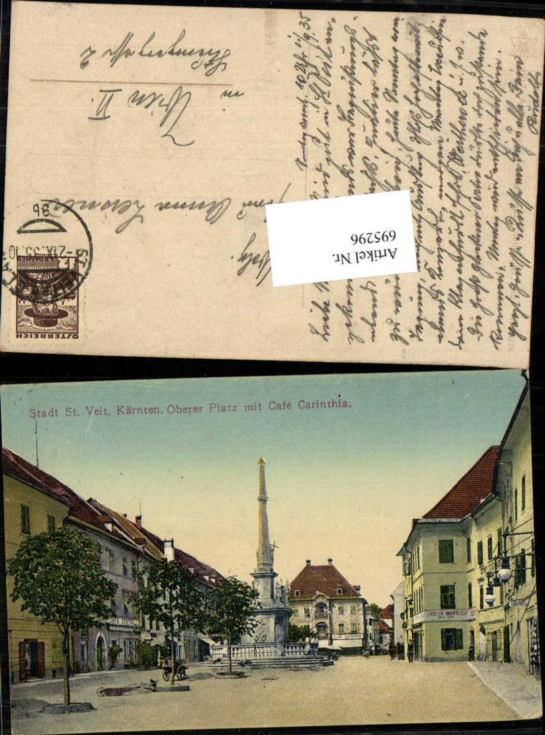 695296 St. Veit an der Glan, Oberer Platz with Cafe Carinthia