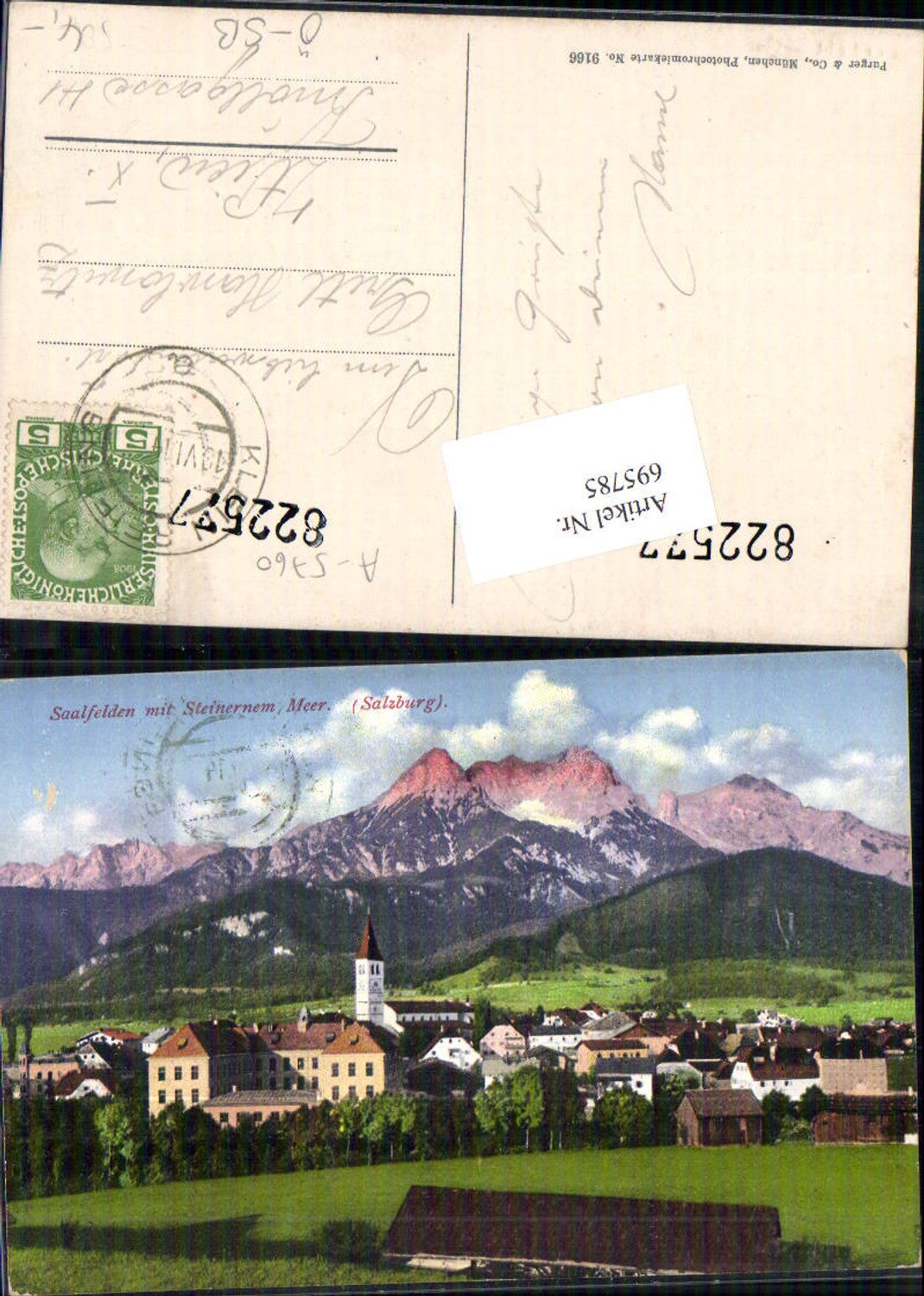 695785 Saalfelden m. Steinernem Meer pub Purger & Co. 9166