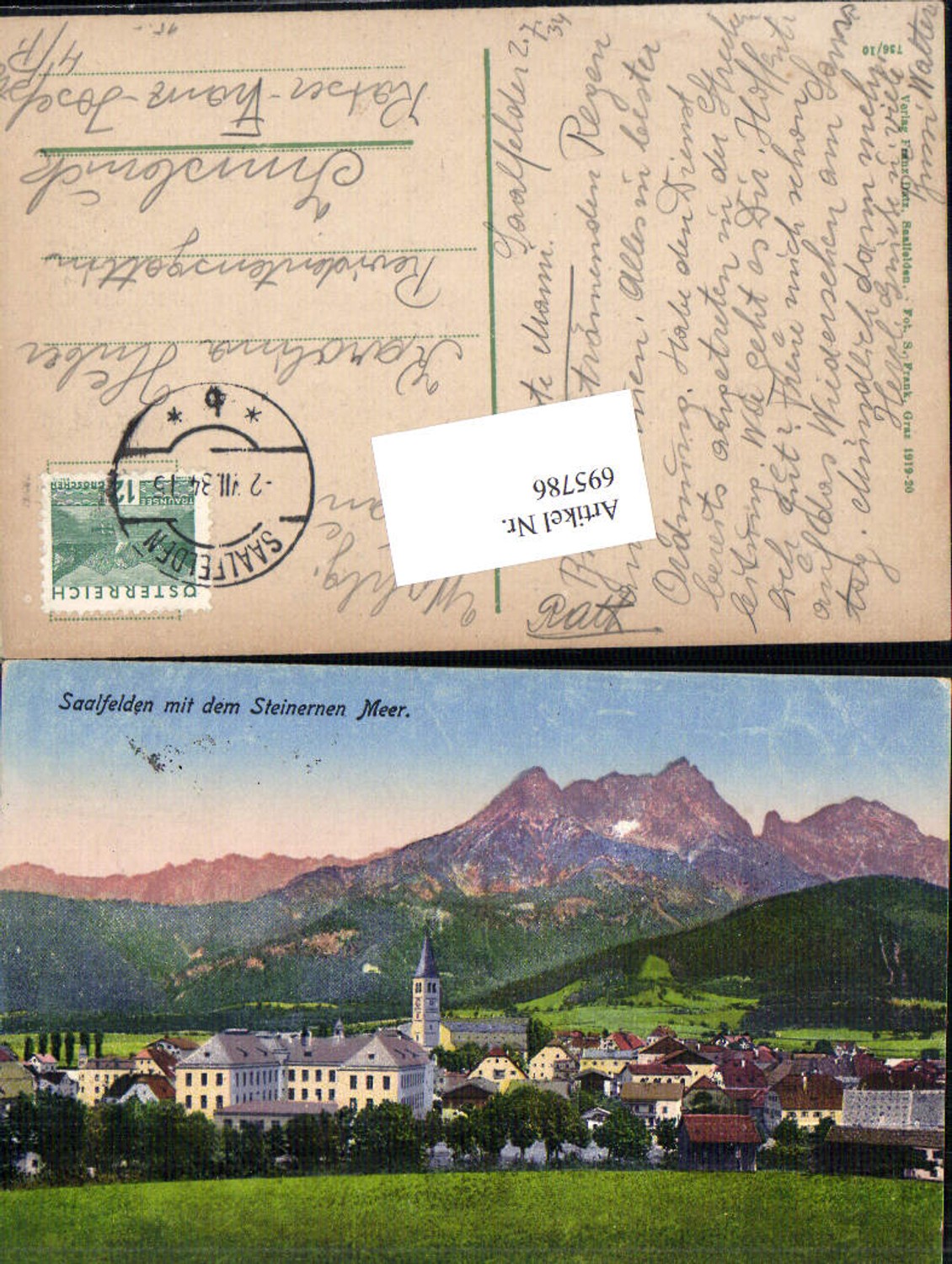 695786 Saalfelden m. Steinernem Meer