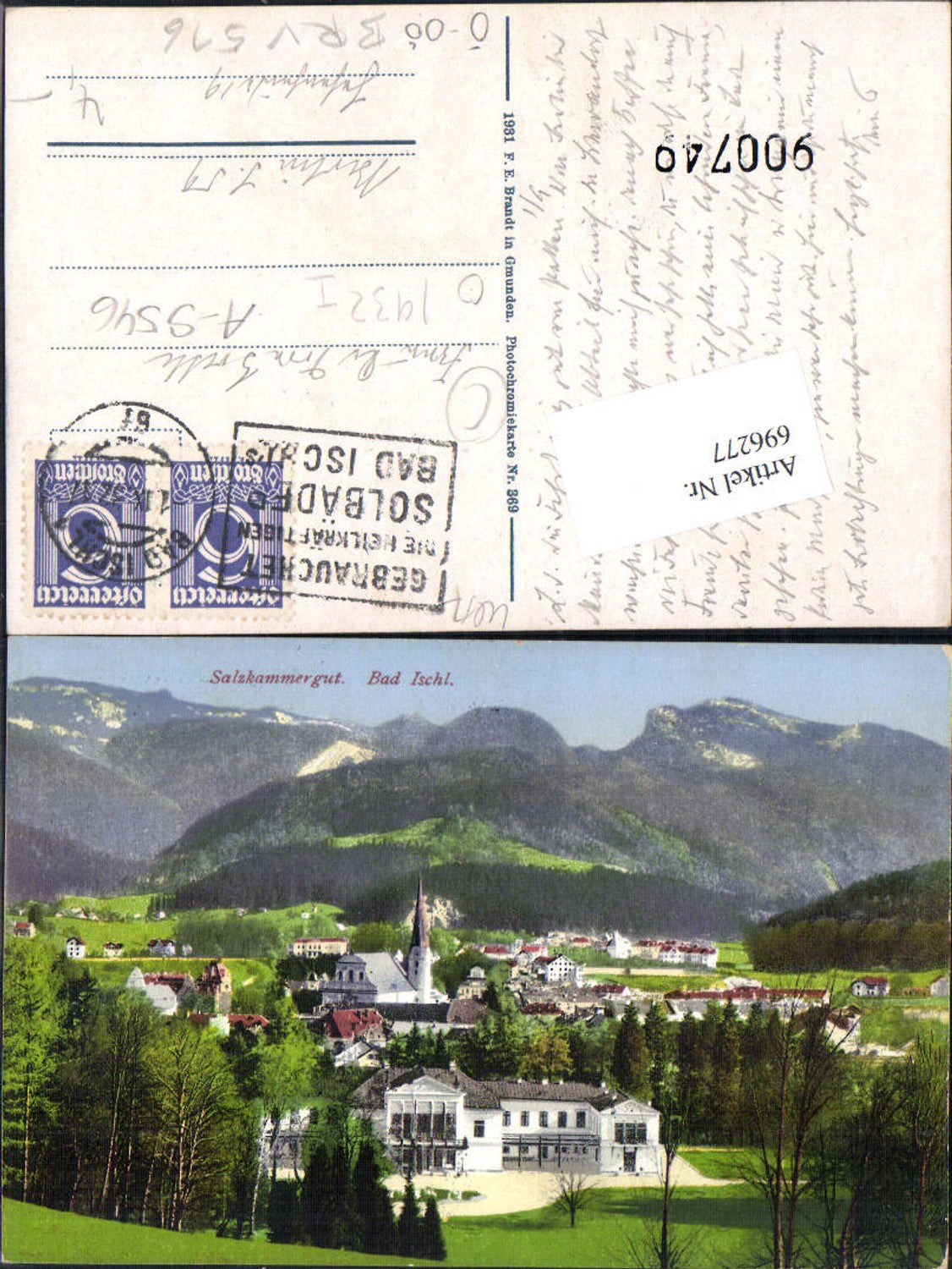 696277 Bad Ischl Kurhaus Kaiservilla pub Brandt 369