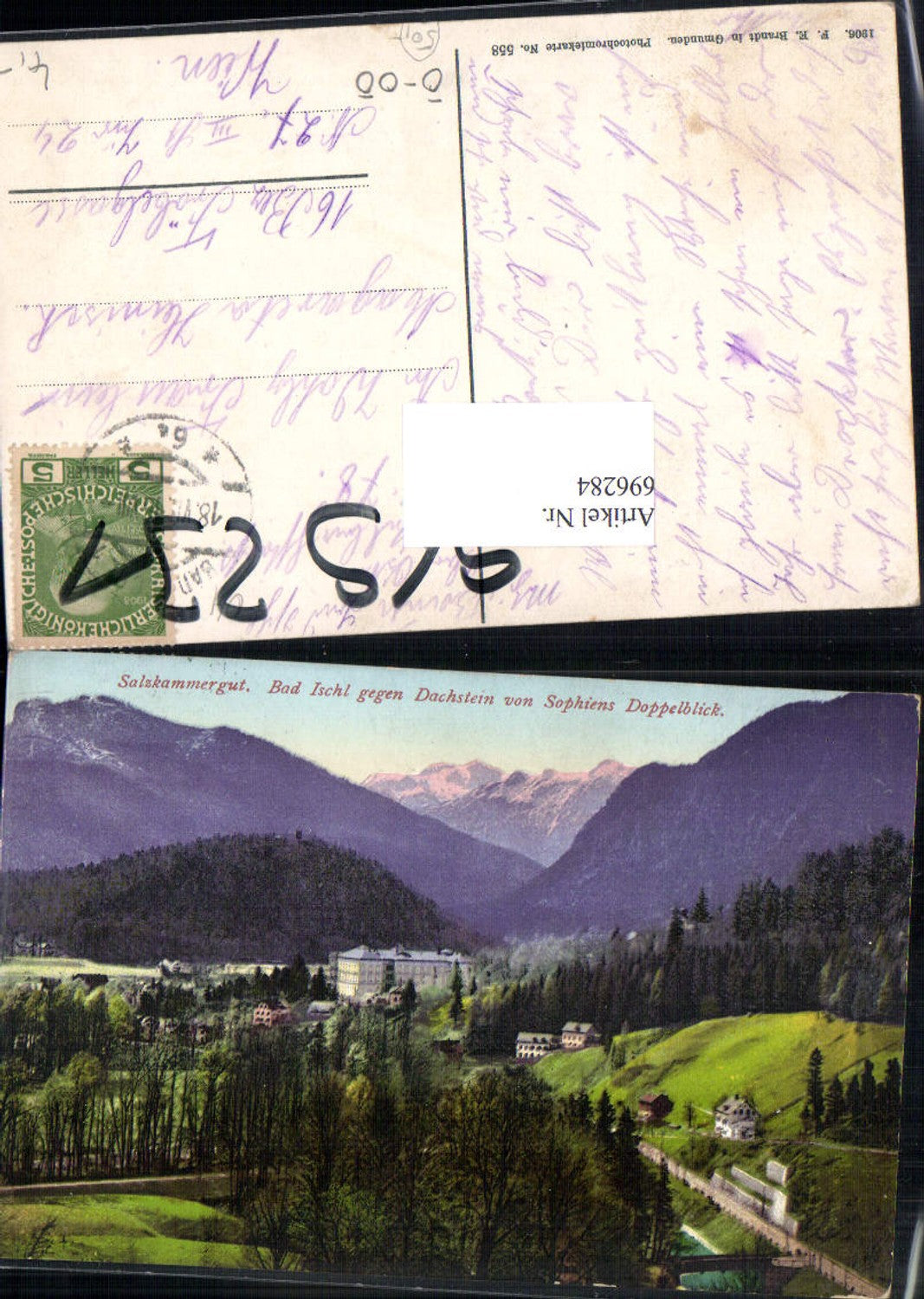 696284 Bad Ischl Dachstein Sofien Doppelblick pub Brandt 558