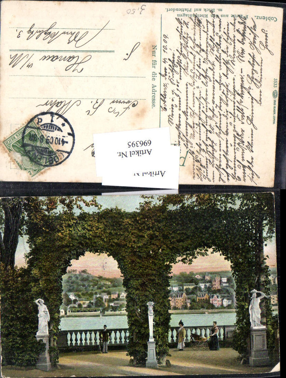 696395 Koblenz am Rhein Coblenz Pfaffendorf Rheinanlagen gel Hanau