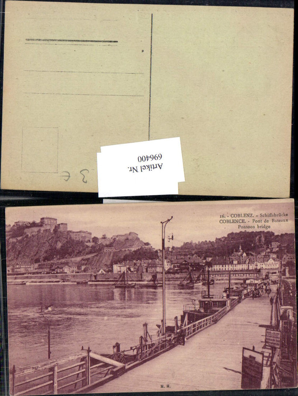 696400 Koblenz am Rhein Coblenz Schiffbrücke Brücke