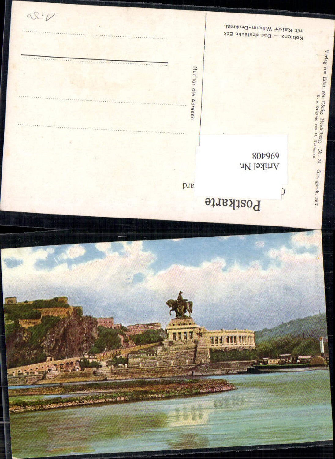 696408 Koblenz am Rhein Coblenz Deutsches Eck Kaiser Wilhelm Denkmal